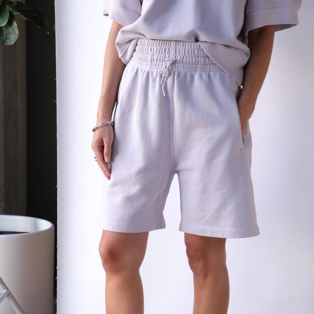 NEW Agolde Lavender Boxing Fleece Shorts